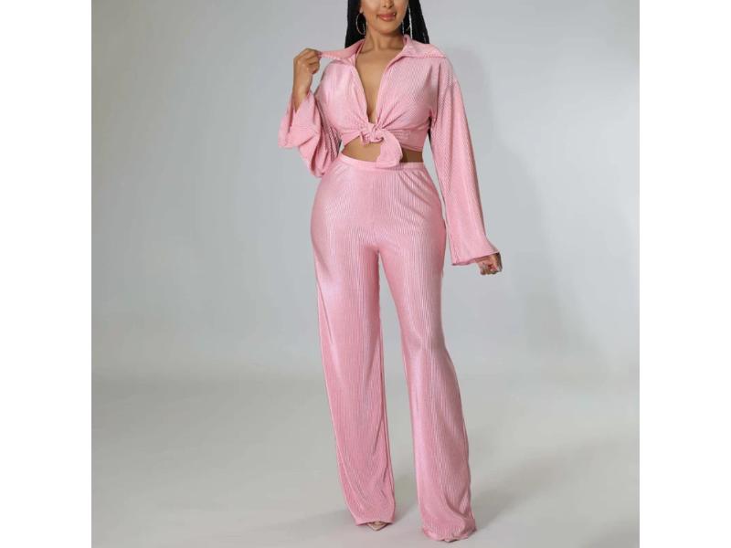 Σετ Τριών Τεμαχίων Pleated Satin