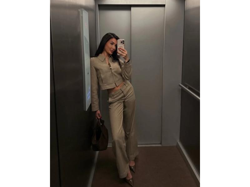 Σετ Cropped Blazer & Παντελόνι