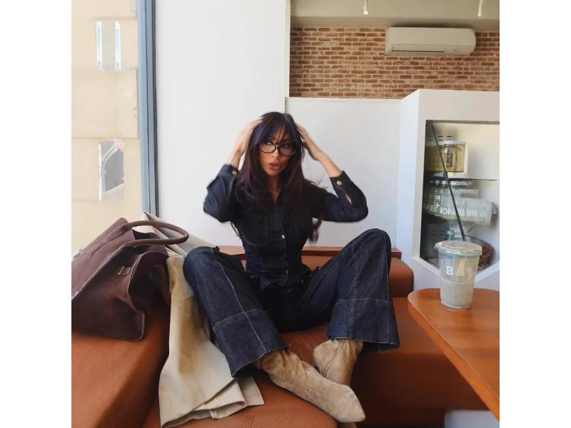 Τζιν Ολόσωμη Φόρμα με Φαρδύ Πόδι