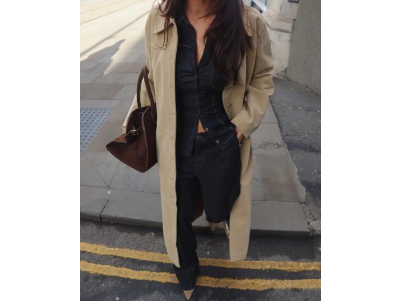 Τζιν Ολόσωμη Φόρμα με Φαρδύ Πόδι