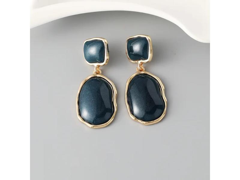 Σκουλαρίκια Blue Stone Drop