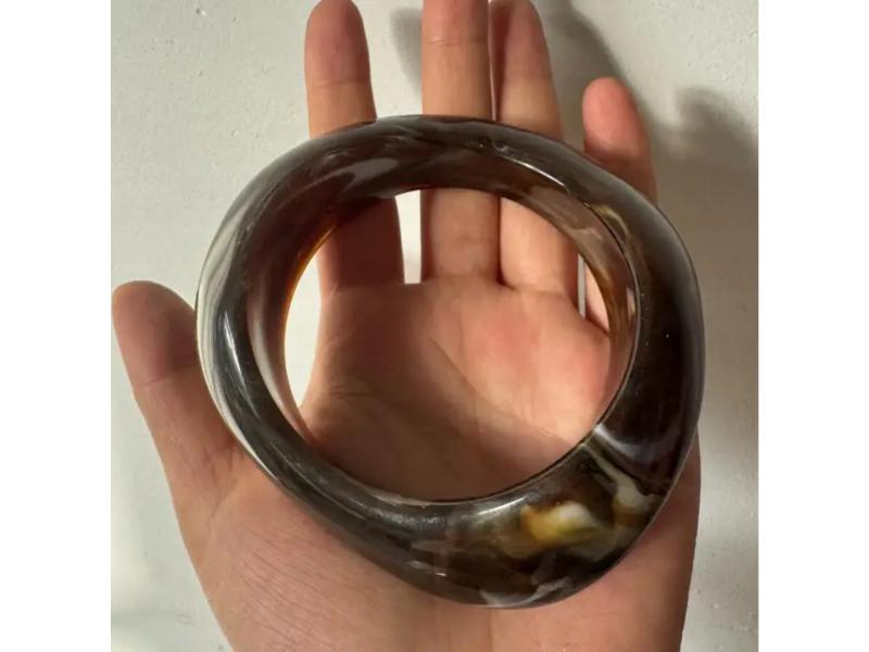 Ασύμμετρο Βραχιόλι Ρητίνης Dark Swirl