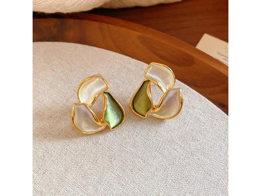 Σκουλαρίκια Petal Drop Green