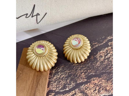 Σκουλαρίκια Golden Art Oval