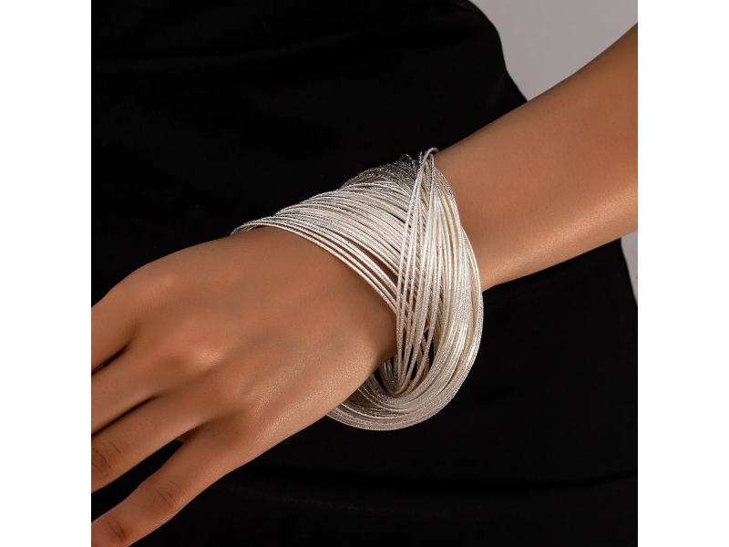 Βραχιόλι Multi-Strand Metallic Silver