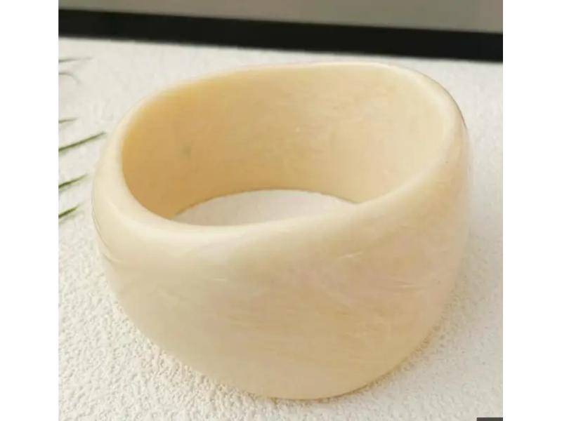 Βραχιόλι Oval Resin Cream