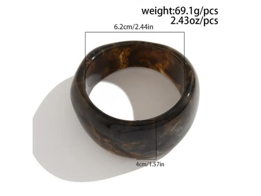 Βραχιόλι Oval Resin Dark Amber