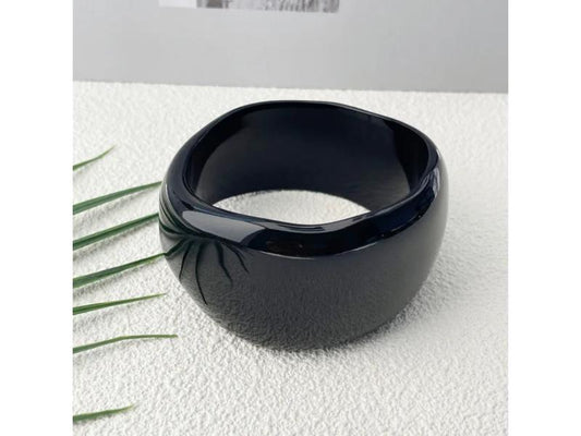 Βραχιόλι Oval Resin Black