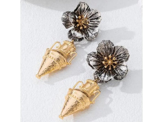 Σκουλαρίκια Αρχαϊκό Βάζο Χρυσό