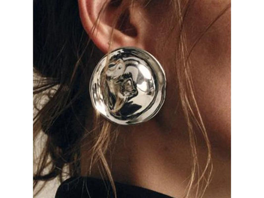 Σκουλαρίκια Silver Mirror Round