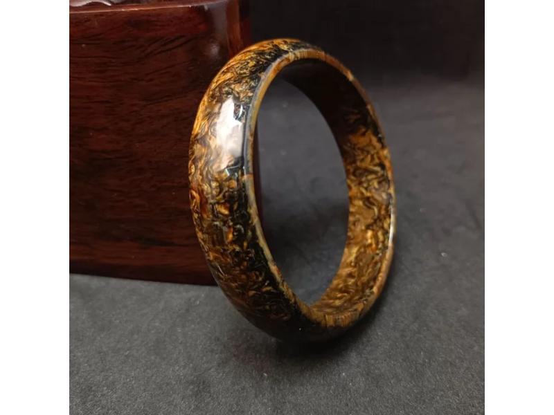 Βραχιόλι Dark Brown Textured Resin