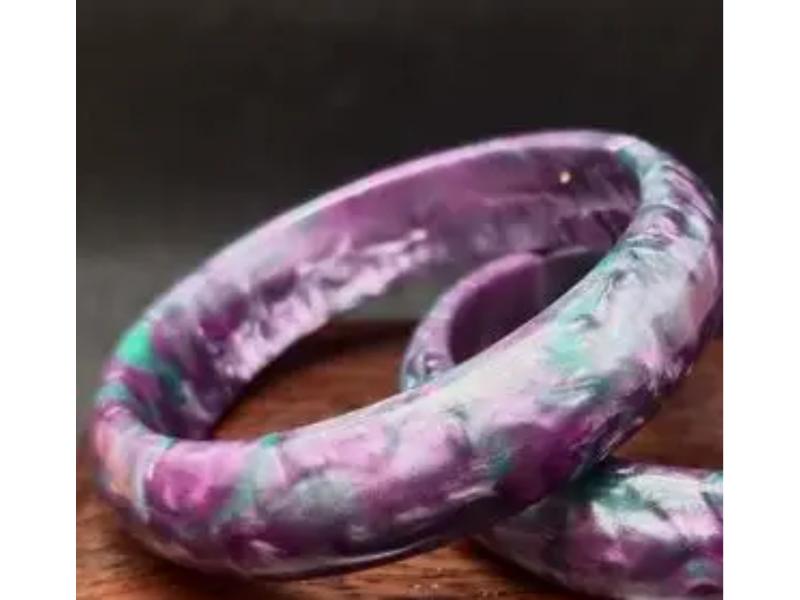 Σετ Βραχιολιών Purple Turquoise Resin