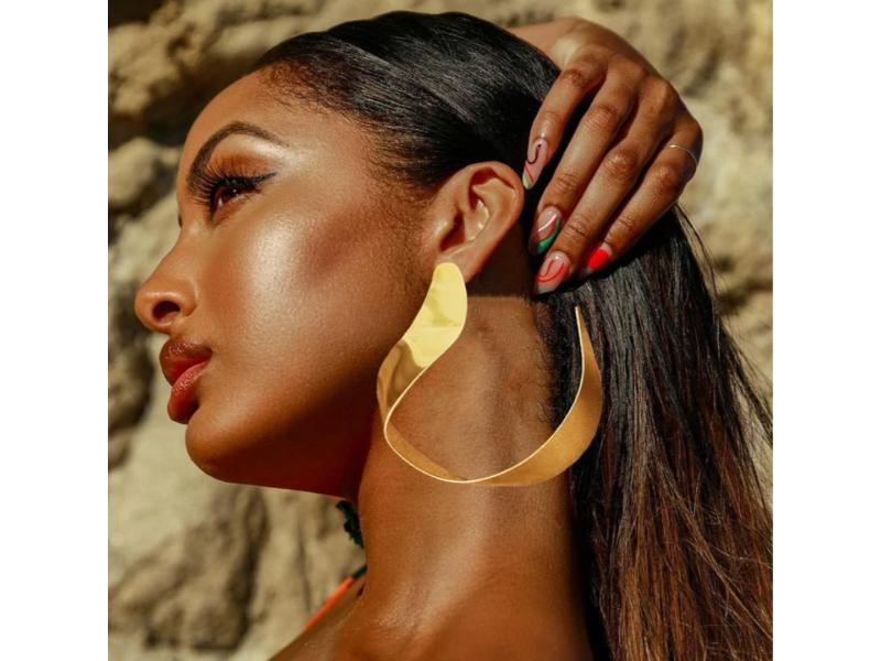 Σκουλαρίκια Abstract Wave Gold