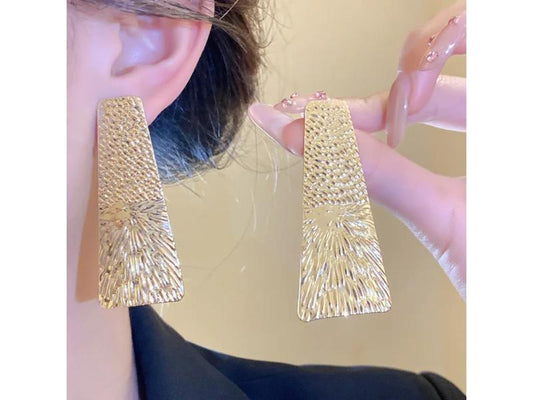 Σκουλαρίκια Golden Statement Wide