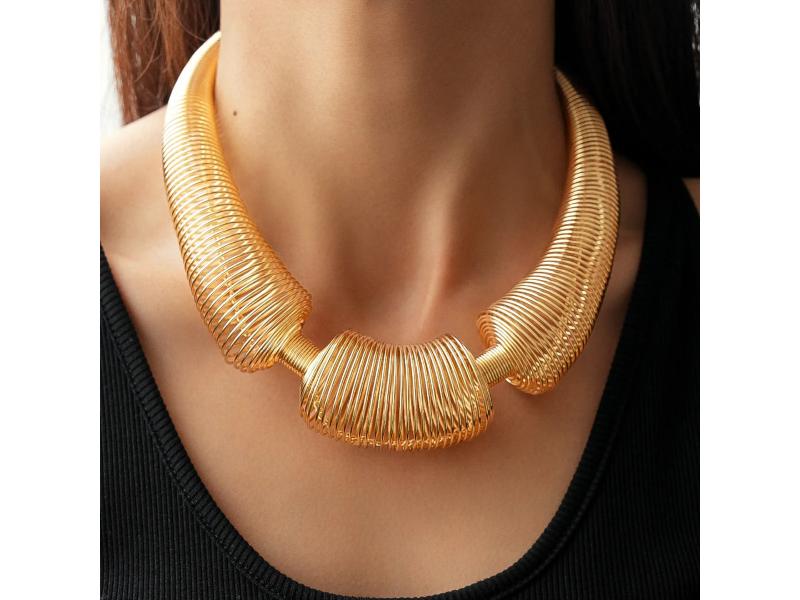 Statement Wire Choker Necklace