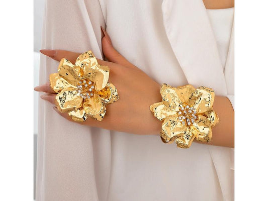 Χρυσά Flower Bangles Set