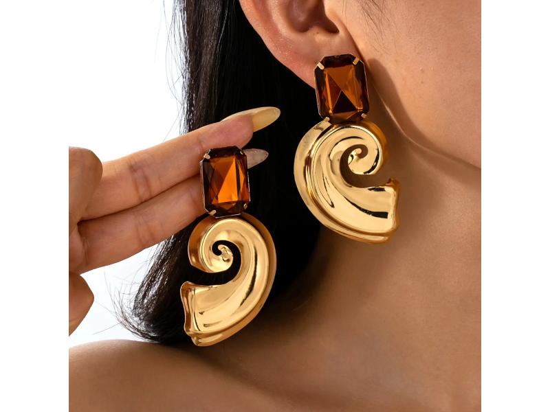 Amber Sculpture Earrings