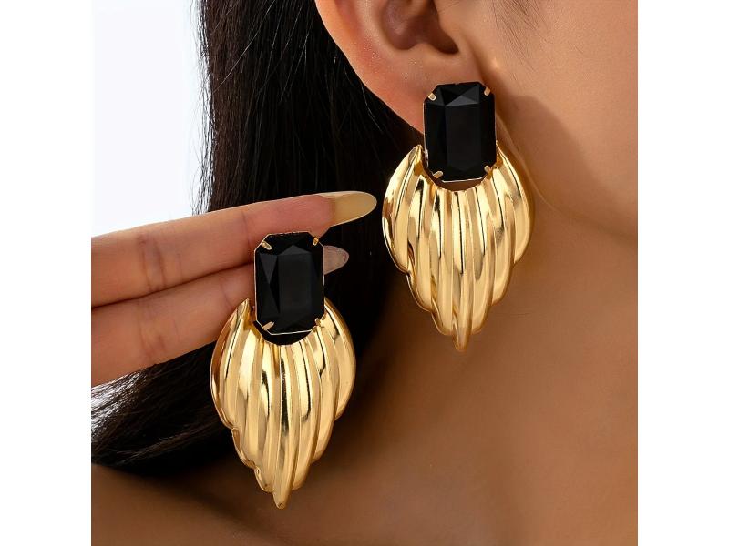 Black Sculpture Earrings
