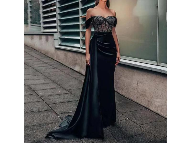 Maxi Φόρεμα Στράπλες Κορσές