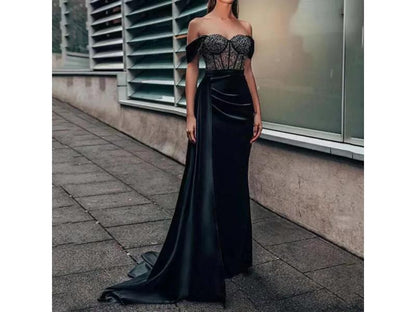 Maxi Φόρεμα Στράπλες Κορσές