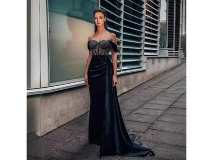 Maxi Φόρεμα Στράπλες Κορσές