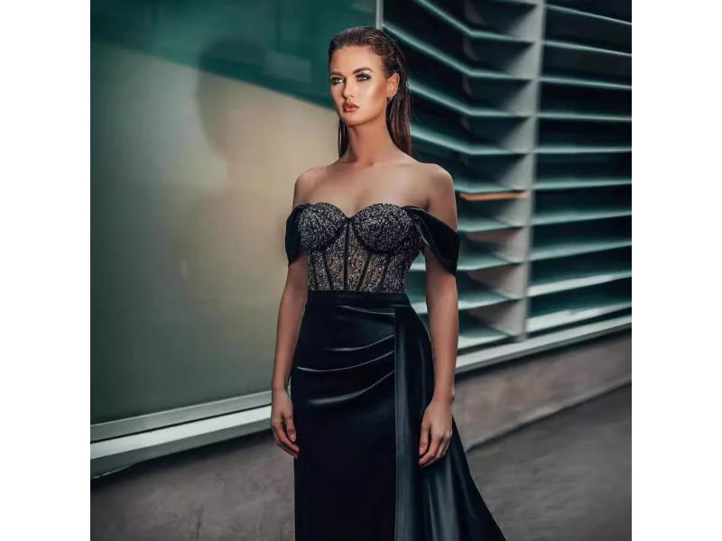 Maxi Φόρεμα Στράπλες Κορσές