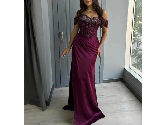 Maxi Φόρεμα Στράπλες Κορσές