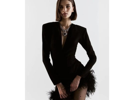 Mini Φόρεμα με Φτερά