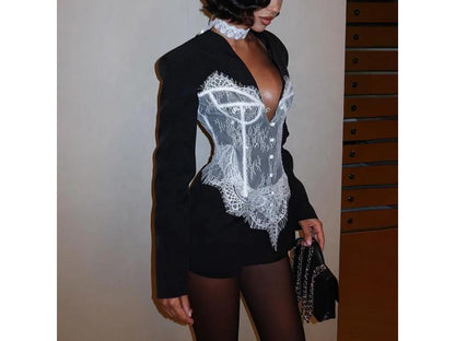 Lace Corset Mini Dress