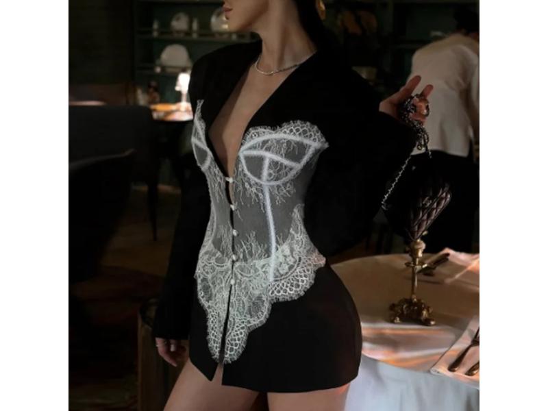 Lace Corset Mini Dress