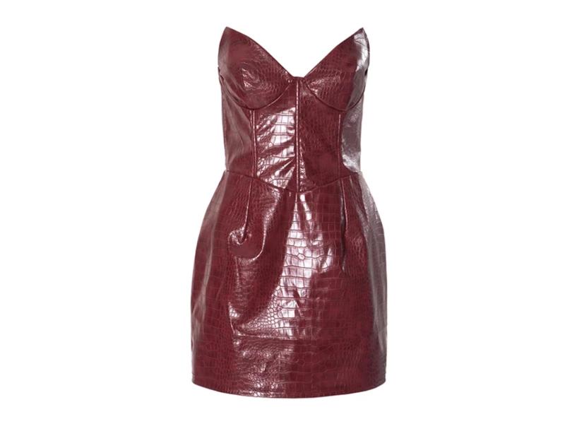 Snakeskin Corset Mini Dress