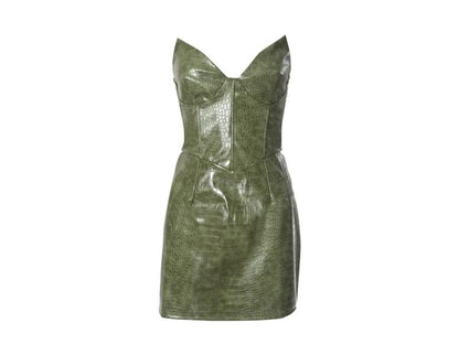 Snakeskin Corset Mini Dress