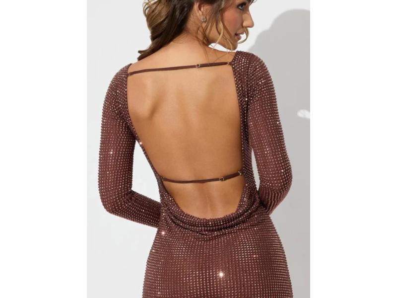 Open Back Sparkle Mini Dress