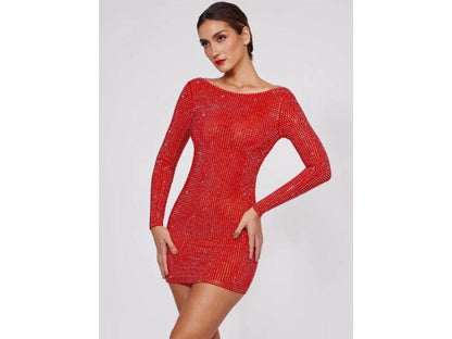 Open Back Sparkle Mini Dress