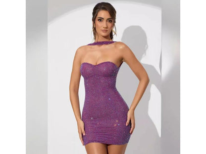 Halter Sparkle Mini Dress