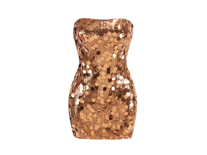 Strapless Sequin Mini Dress
