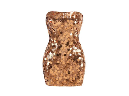 Strapless Sequin Mini Dress