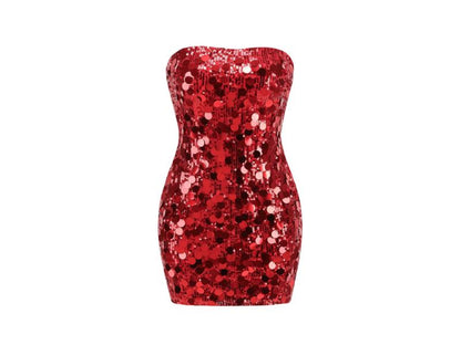 Strapless Sequin Mini Dress