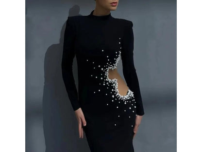 Mini Φόρεμα με Pearl Cut Out