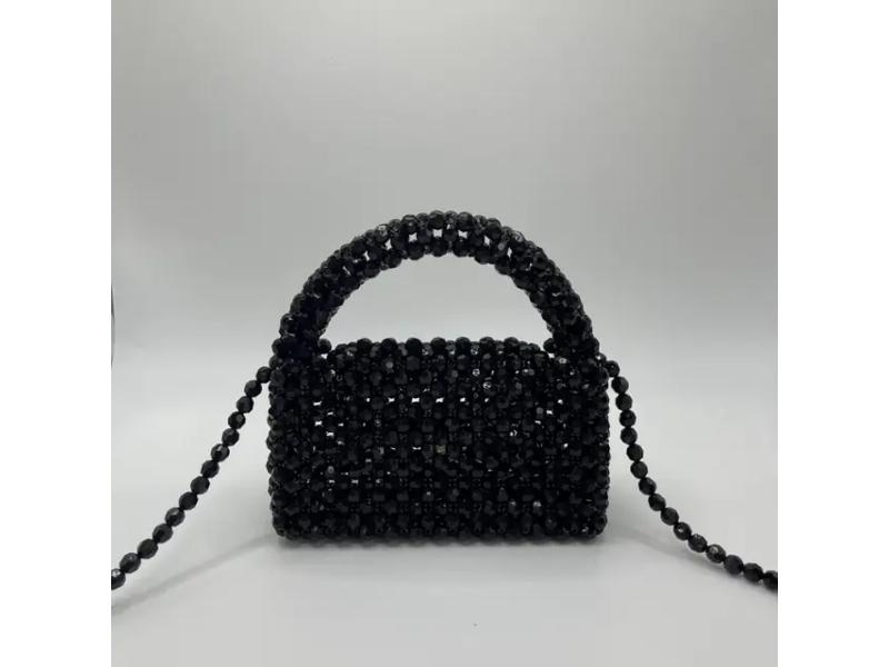 Beaded Top Handle Bag