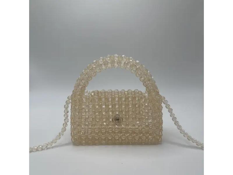 Beaded Top Handle Bag