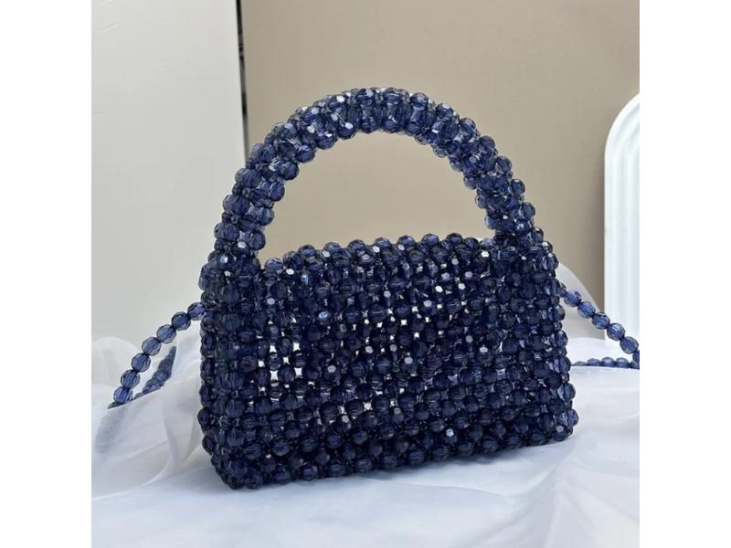 Beaded Top Handle Bag