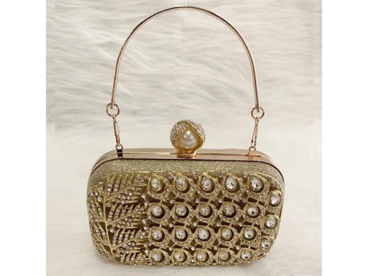 Pearl Crystal Clutch Bag