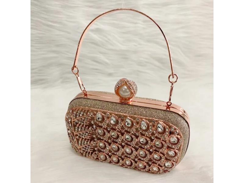 Pearl Crystal Clutch Bag