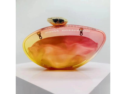 Oval Clear Clutch Bag