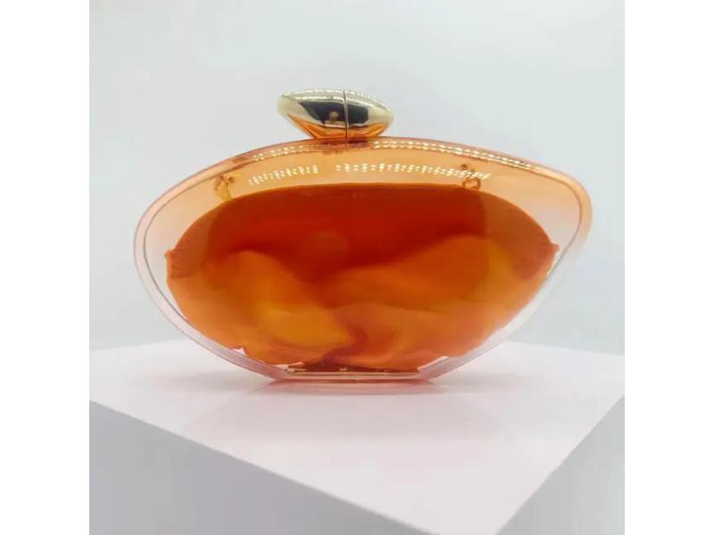 Oval Clear Clutch Bag