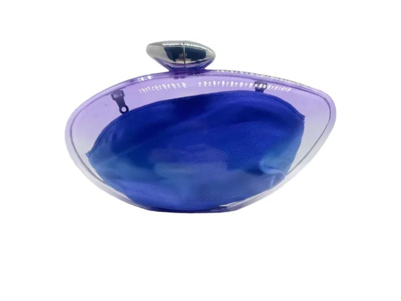 Oval Clear Clutch Bag
