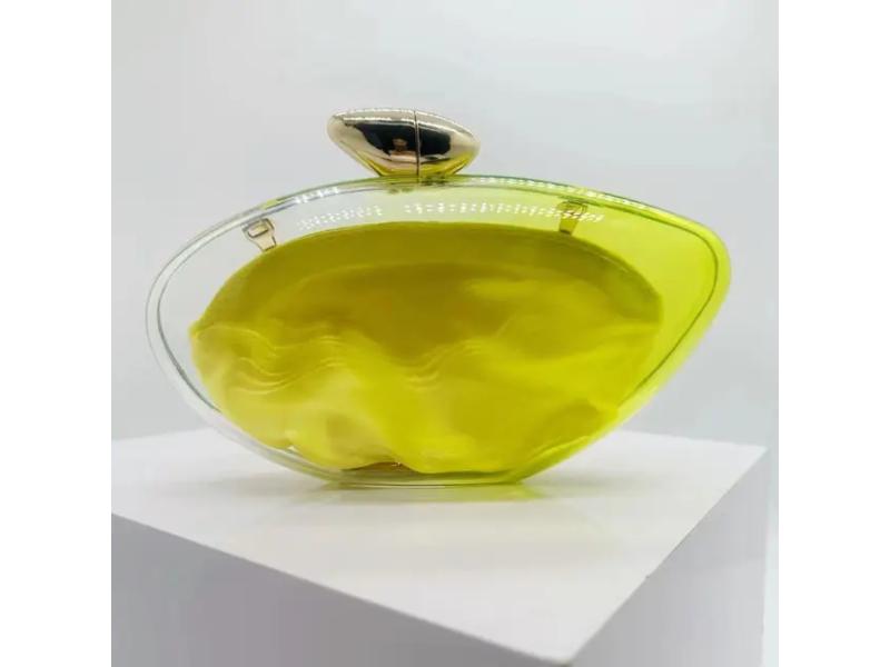 Oval Clear Clutch Bag
