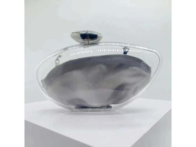 Oval Clear Clutch Bag