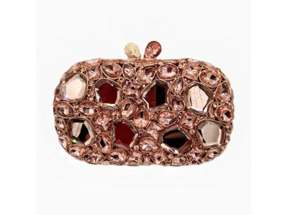 Jeweled Oval Clutch Bag